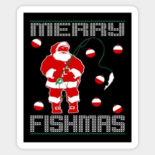 Merry Fishmas Ugly Christmas Sticker